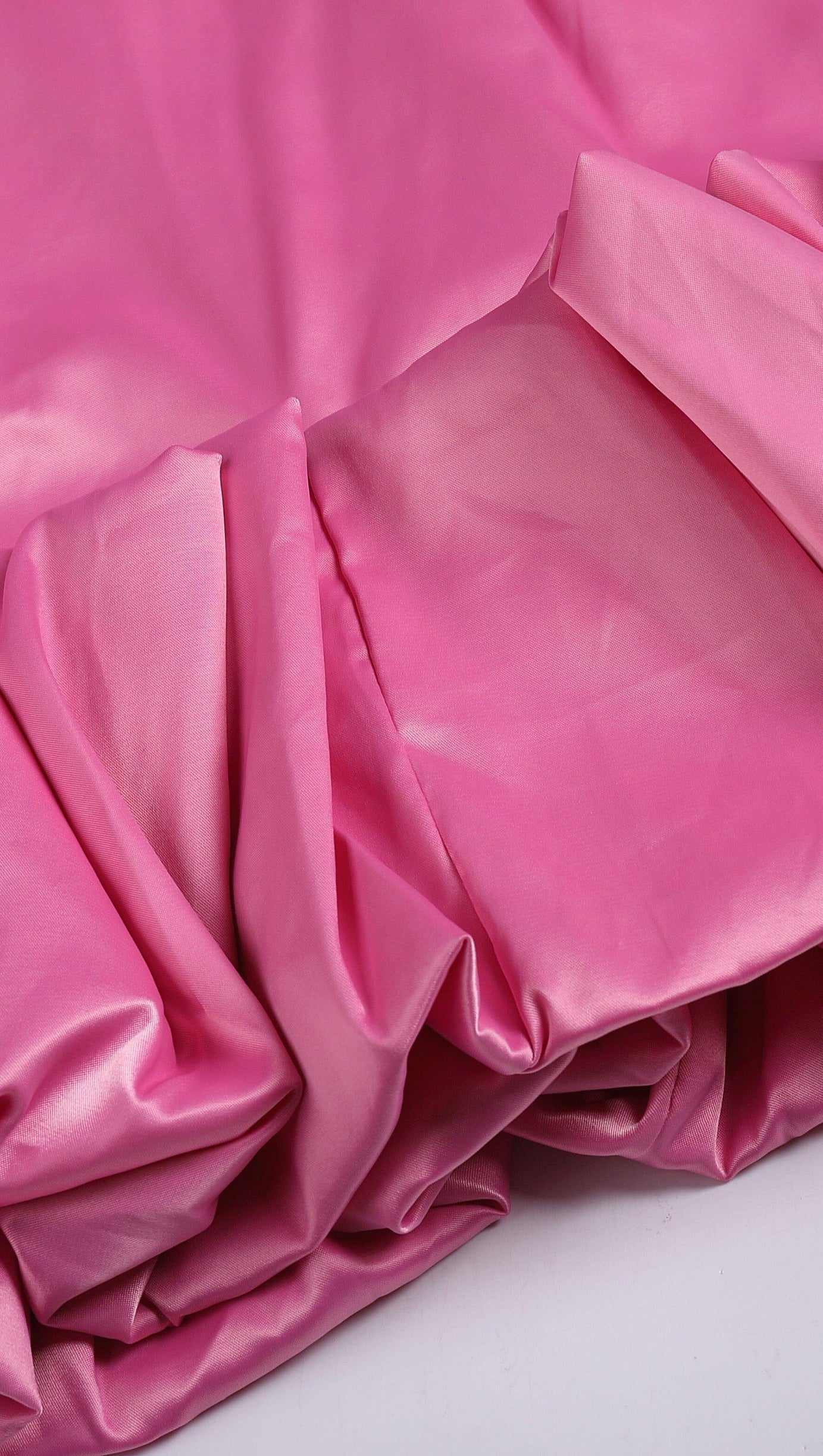 STRAPLESS HALTER SATIN MINI DRESS IN PINK