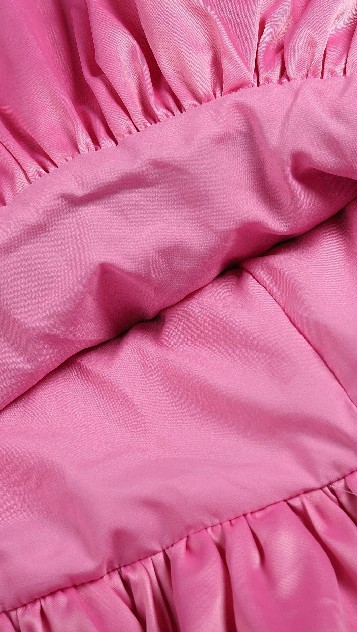 STRAPLESS HALTER SATIN MINI DRESS IN PINK