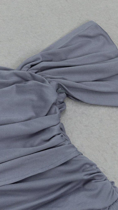 ABITO MIDI MONOSPALLA SCOLLATO CON SPACCO