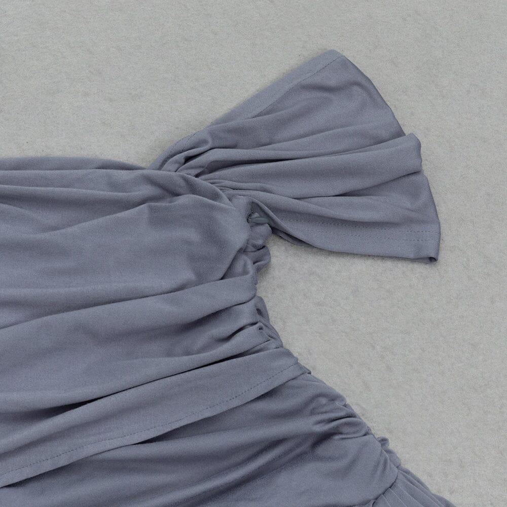 AIIZIE ONE-SHOULDER OFF-SHOULDER SLIM-FITTING SLIT MIDI DRESS - product image