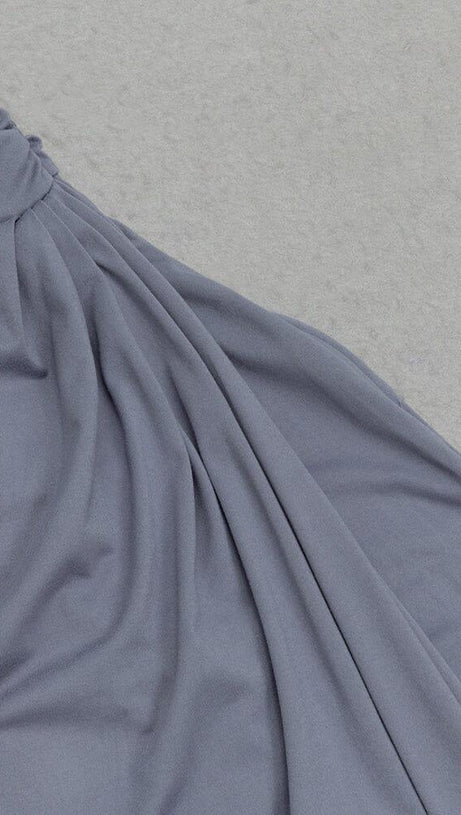 ABITO MIDI MONOSPALLA SCOLLATO CON SPACCO