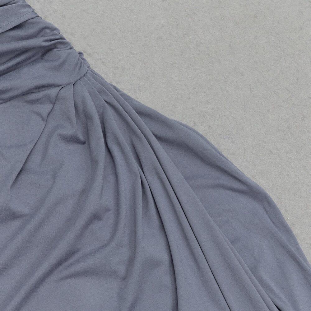 AIIZIE ONE-SHOULDER OFF-SHOULDER SLIM-FITTING SLIT MIDI DRESS - product image