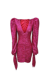 PINK SEQUIN MINI DRESS