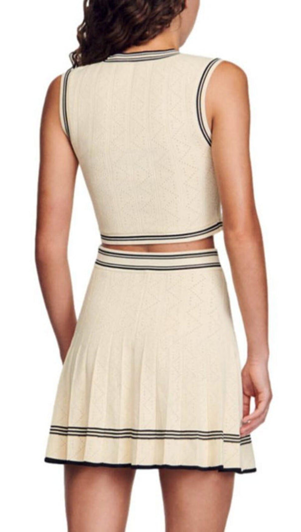 AIIZIE POISSON CROPPED SLEEVELESS SWEATER - product image