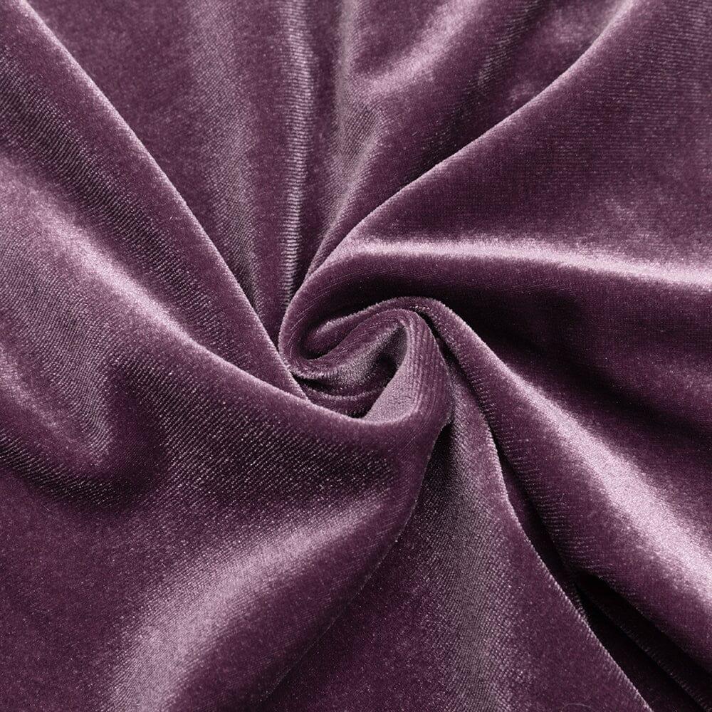 AIIZIE PURPLE THIN TRUMPET LONG-SLEEVED SLIM SLIT DRESS - product image