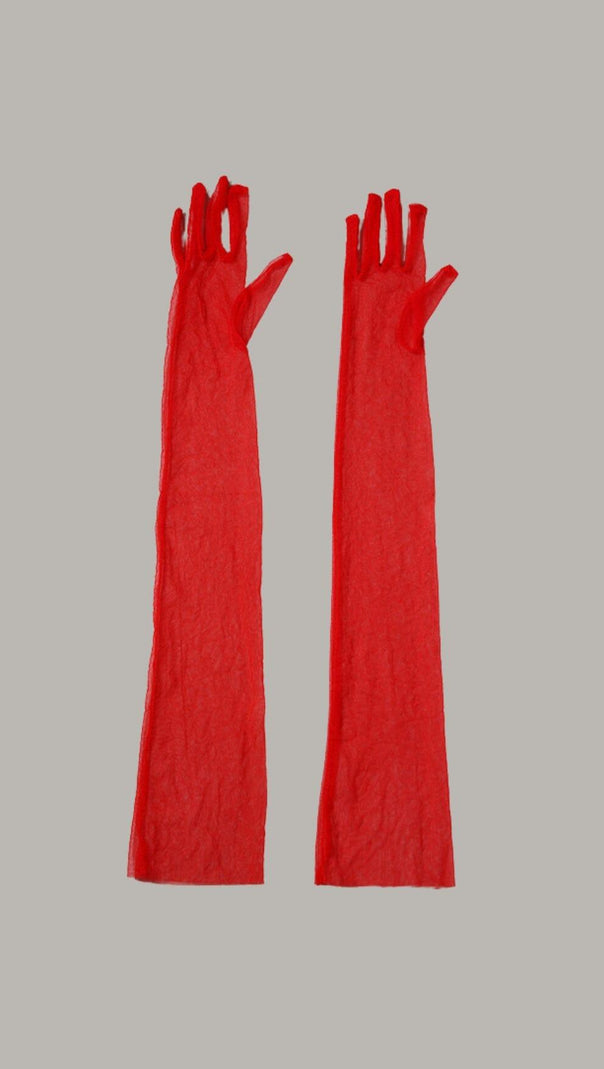 AIIZIE RED MESH GLOVES - product image