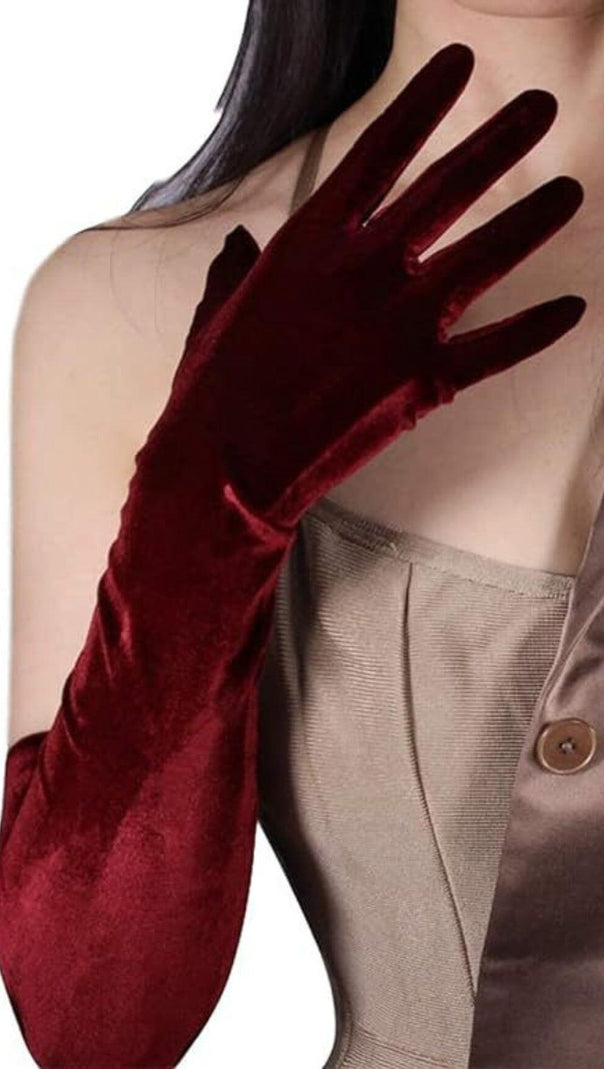 AIIZIE RED VELVET GLOVES - product image