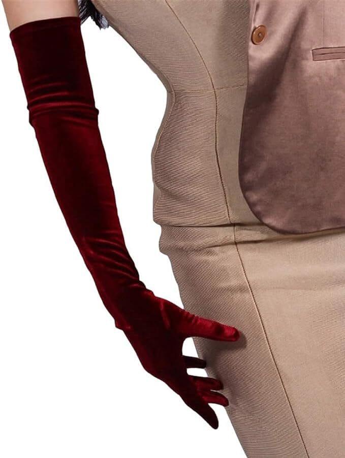 AIIZIE RED VELVET GLOVES - product image