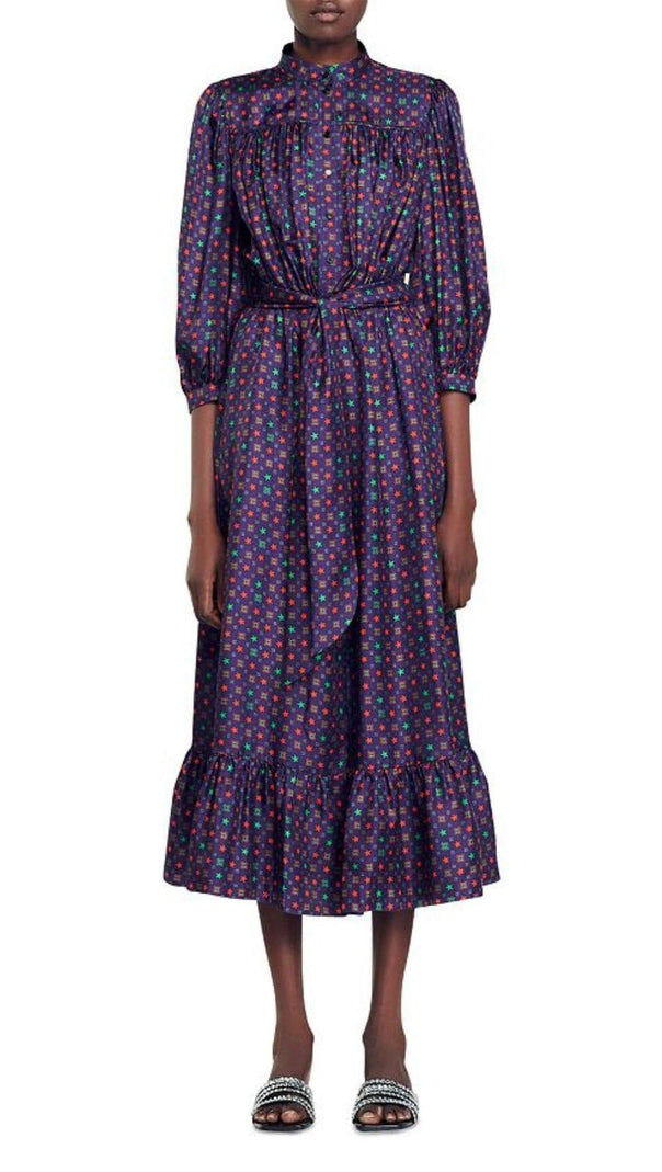 AIIZIE ROSARIA MOCK NECK MIDI DRESS - product image