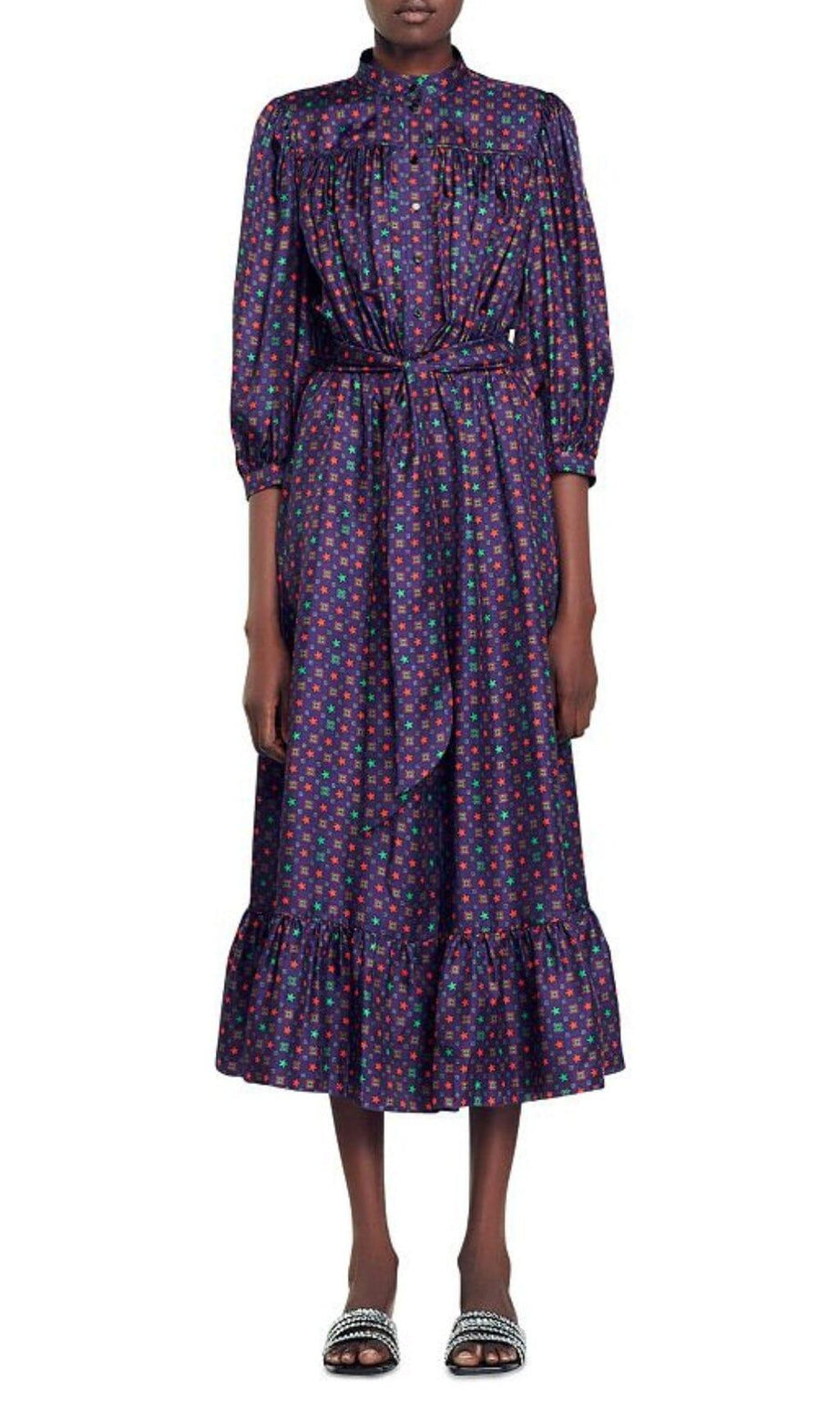 ROSARIA MIDIKLEID MIT STEHKRAGEN 
