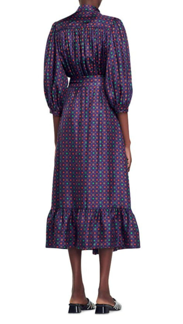 AIIZIE ROSARIA MOCK NECK MIDI DRESS - product image