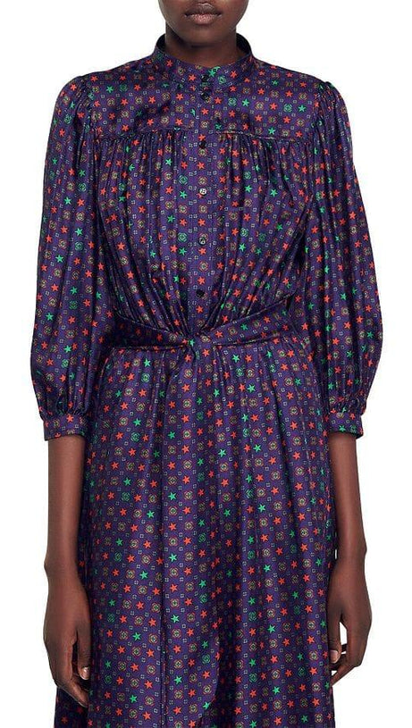 ROSARIA MOCK NECK MIDI DRESS