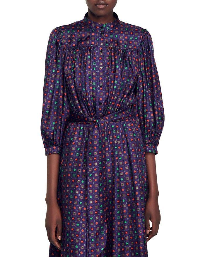 AIIZIE ROSARIA MOCK NECK MIDI DRESS - product image