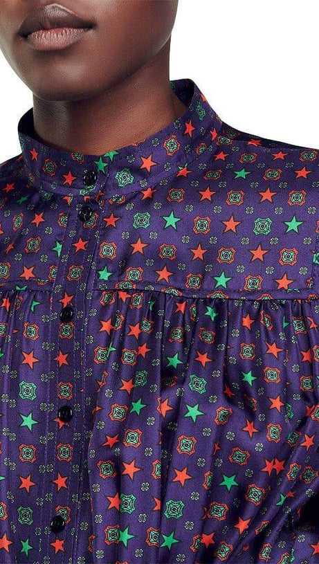 ROSARIA MOCK NECK MIDI DRESS