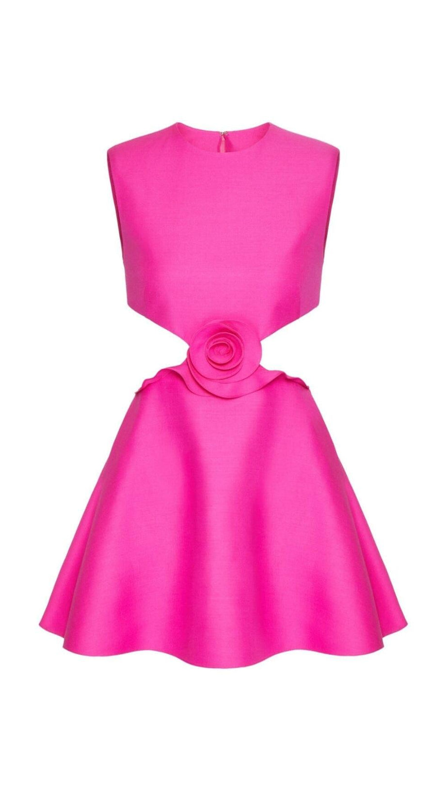 MINIKLEID MIT ROSENAPPLIKATIONEN UND CUT-OUT