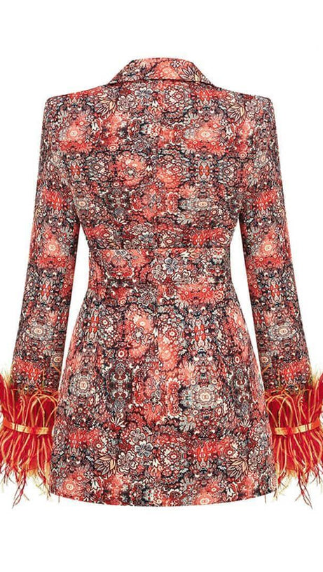 ABITO BLAZER FLOREALE A MANICHE LUNGHE