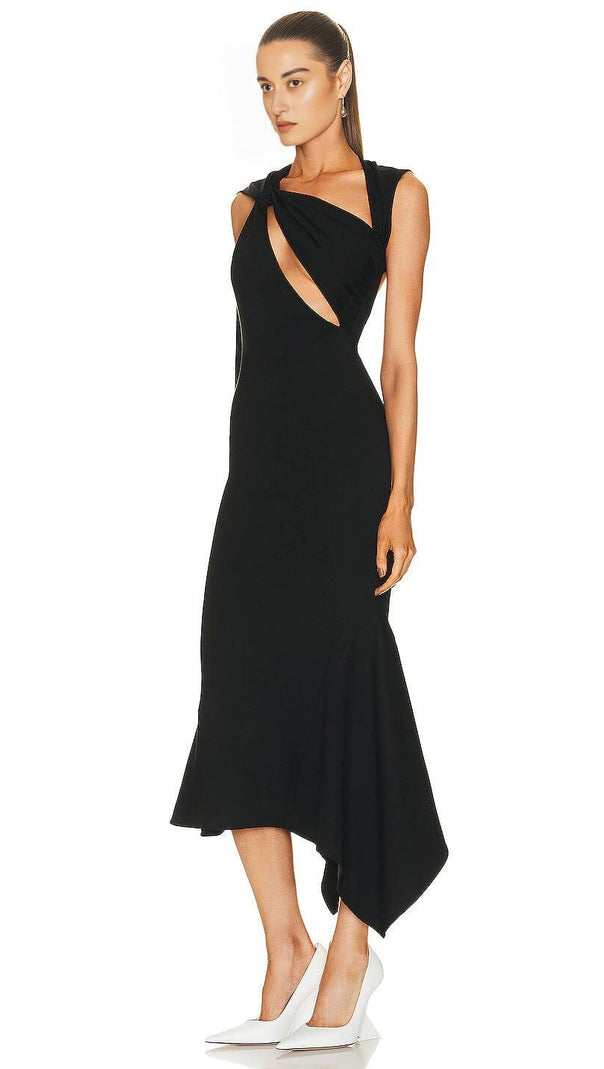 AIIZIE BACKLESS CUT OUT DRESS IN BLACK - product image
