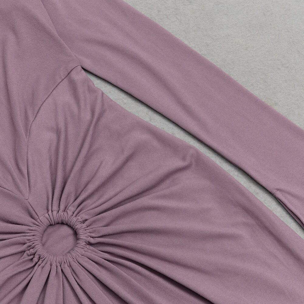 AIIZIE LONG-SLEEVED BACKLESS BODYCON MAXI DRESS - product image