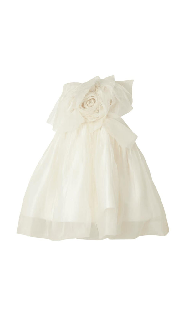 AIIZIE LOTTIE STRAPLESS APPLIQUÉD SILK-ORGANZA MINI DRESS - product image