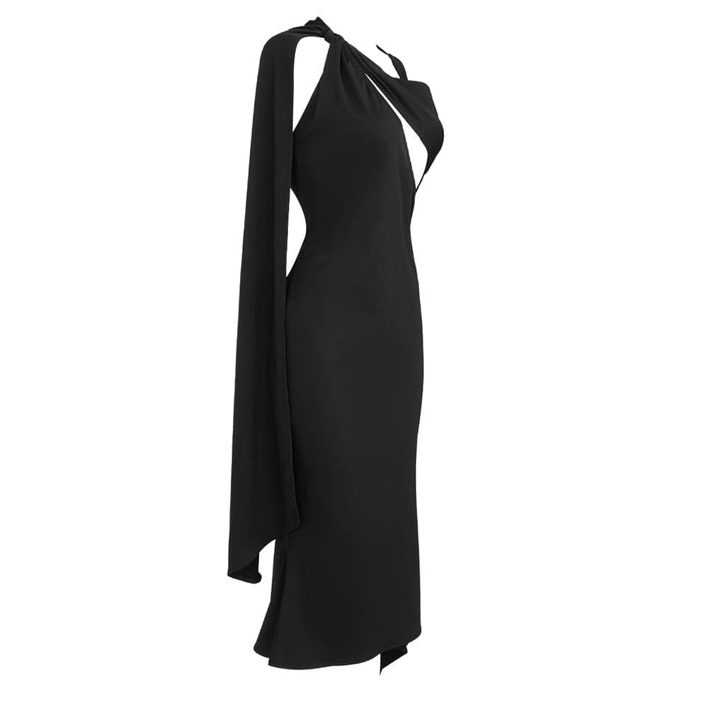AIIZIE BACKLESS CUT OUT DRESS IN BLACK - product image