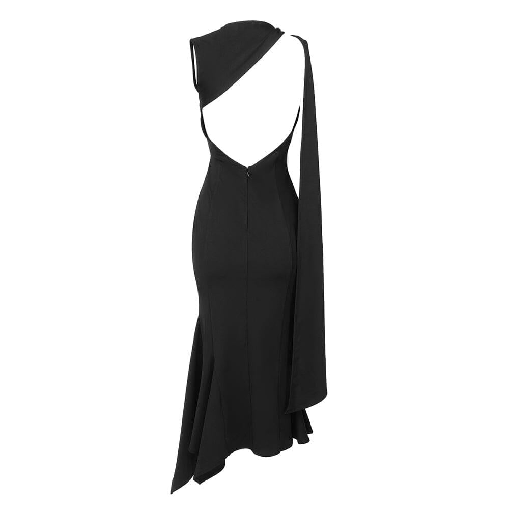 AIIZIE BACKLESS CUT OUT DRESS IN BLACK - product image