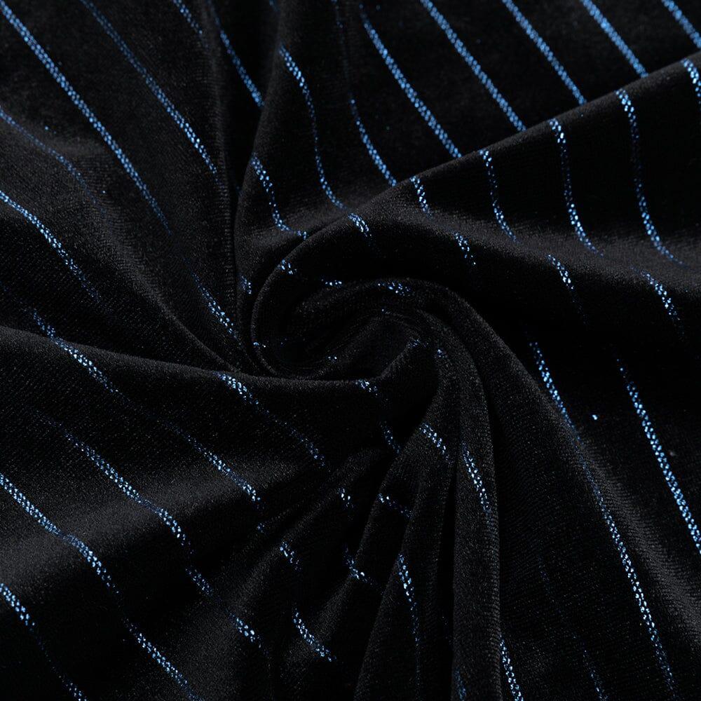 AIIZIE LOW-CUT LONG-SLEEVED STRIPED BODYCON MAXI DRESS - product image