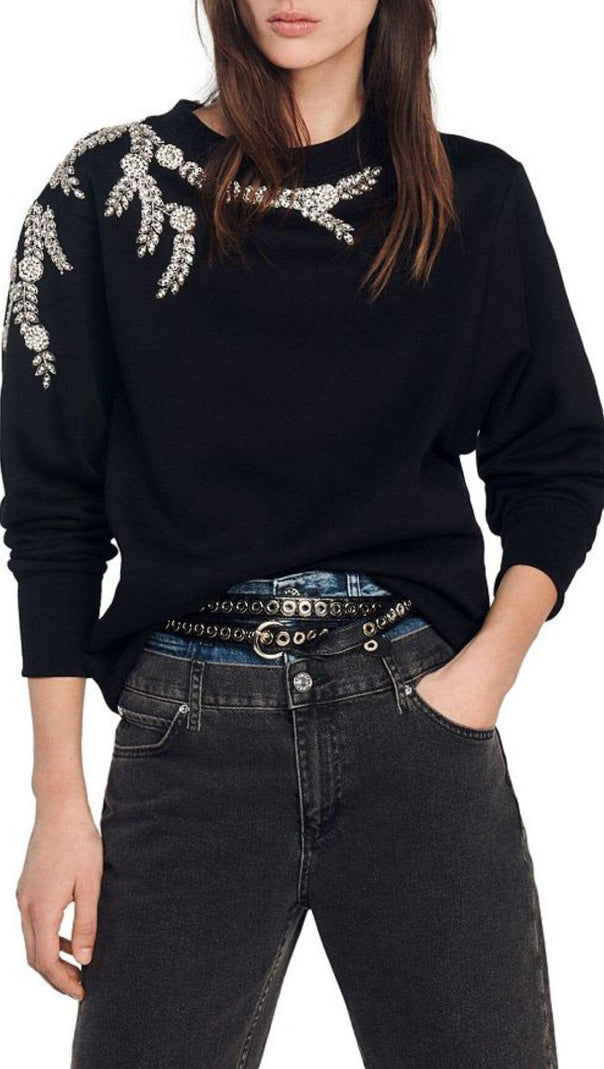 AIIZIE MARCEAU EMBELLISHED SWEATSHIRT - product image