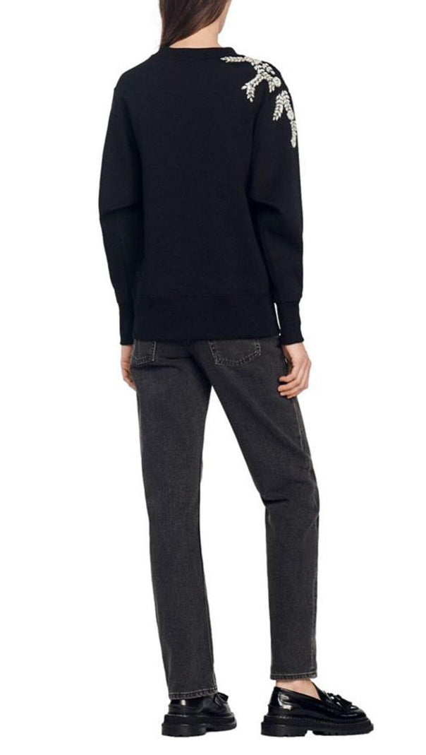 AIIZIE MARCEAU EMBELLISHED SWEATSHIRT - product image