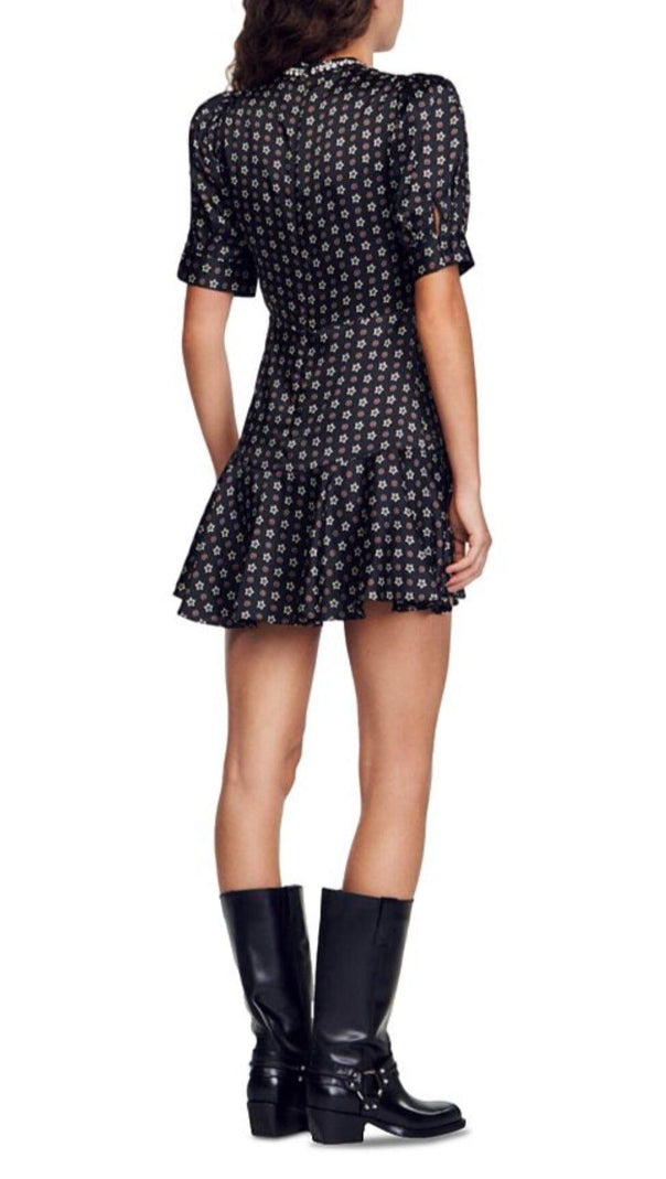 AIIZIE MARDI EMBELLISHED RUFFLED HEM DRESS - product image