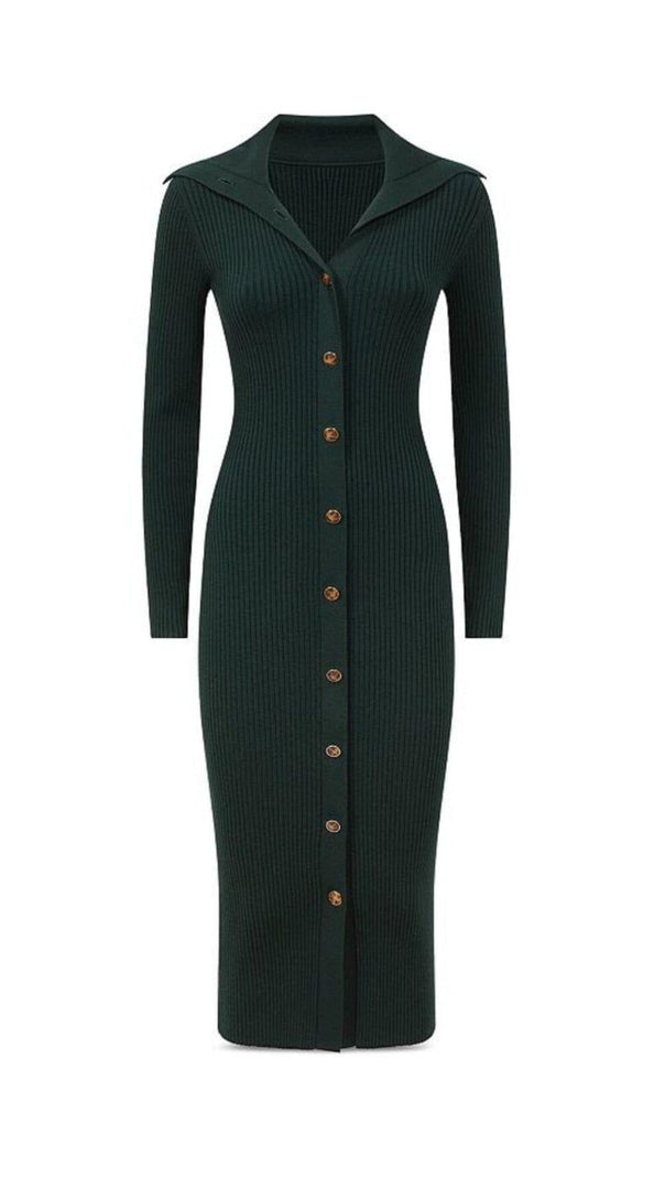 AIIZIE MARIA KNITTED BUTTON FRONT DRESS - product image