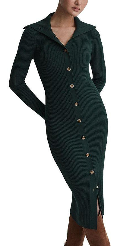 MARIA KNITTED BUTTON FRONT DRESS