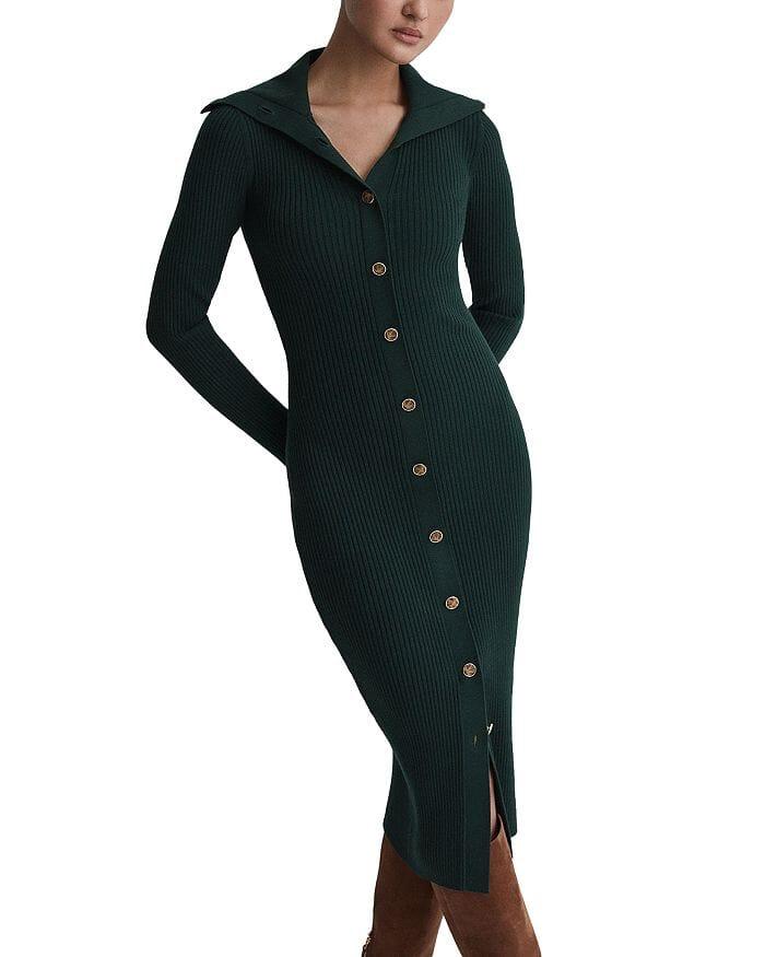 AIIZIE MARIA KNITTED BUTTON FRONT DRESS - product image