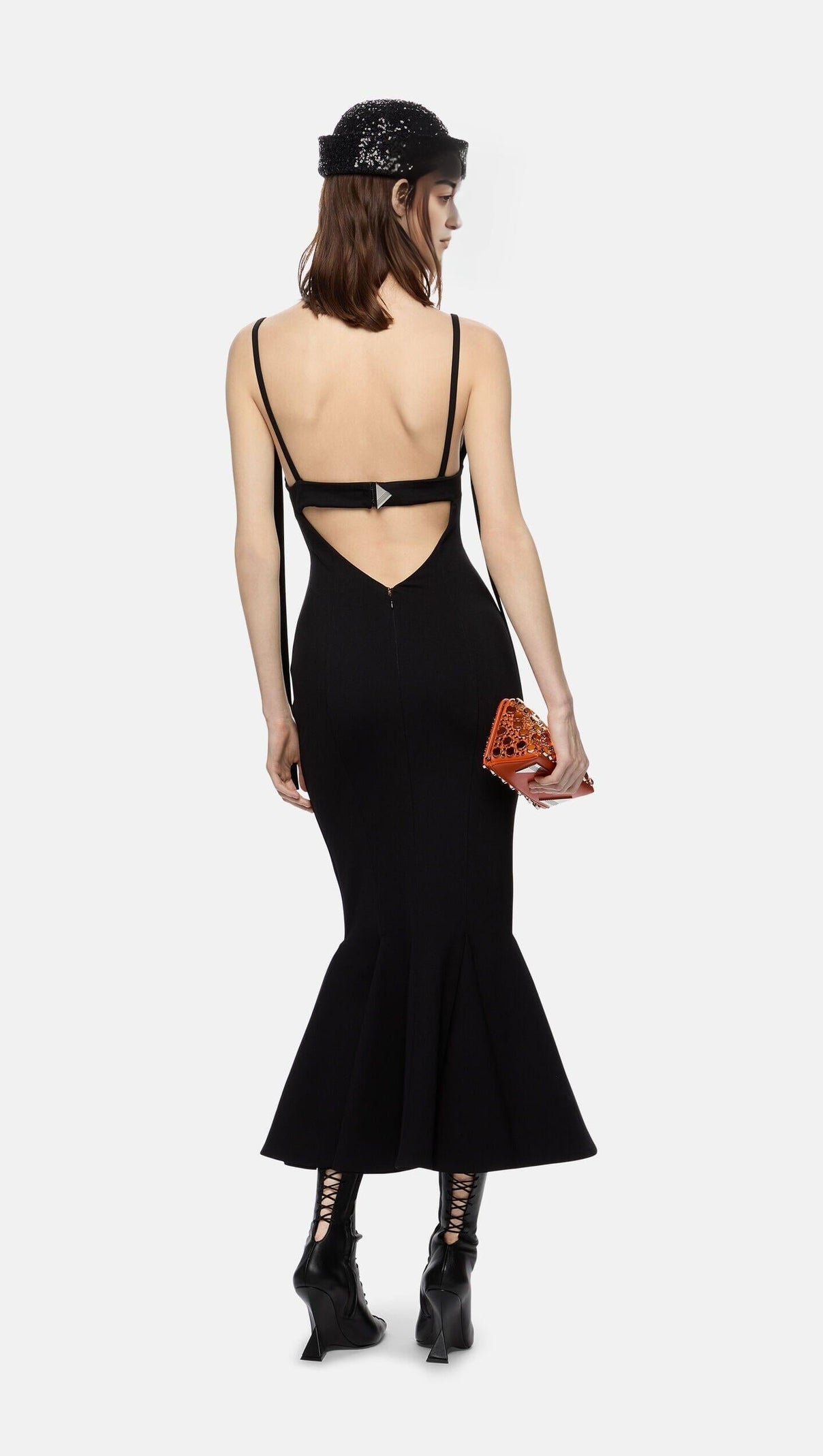 AIIZIE STRAPY SLIM MAXI DRESS IN BLACK - product image