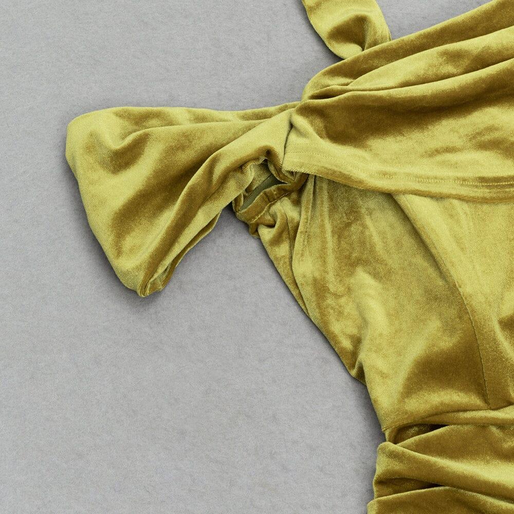 AIIZIE MATCHA HALTER NECK STRAPLESS SLEEVELESS PLEATED MAXI DRESS - product image