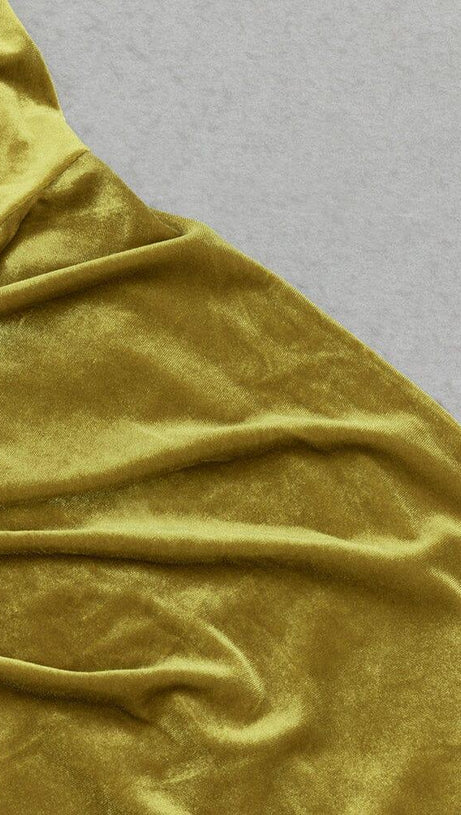 MATCHA HALTER NECK STRAPLESS SLEEVELESS PLEATED MAXI DRESS