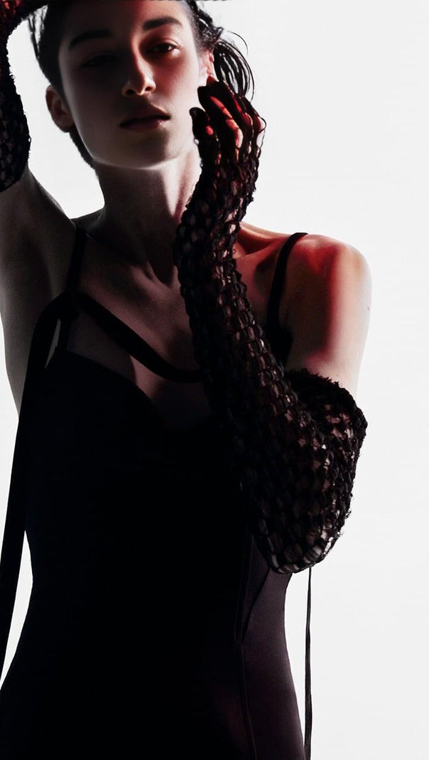 AIIZIE STRAPY SLIM MAXI DRESS IN BLACK - product image