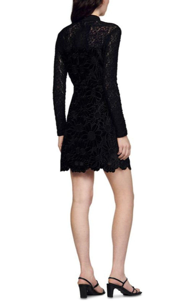 MAYEN VELVET LACE GUIPURE DRESS