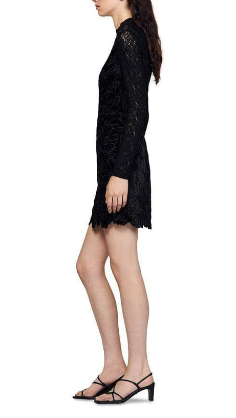 MAYEN VELVET LACE GUIPURE DRESS