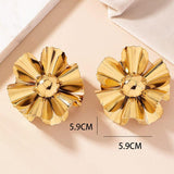 METAL FLOWER EARRINGS