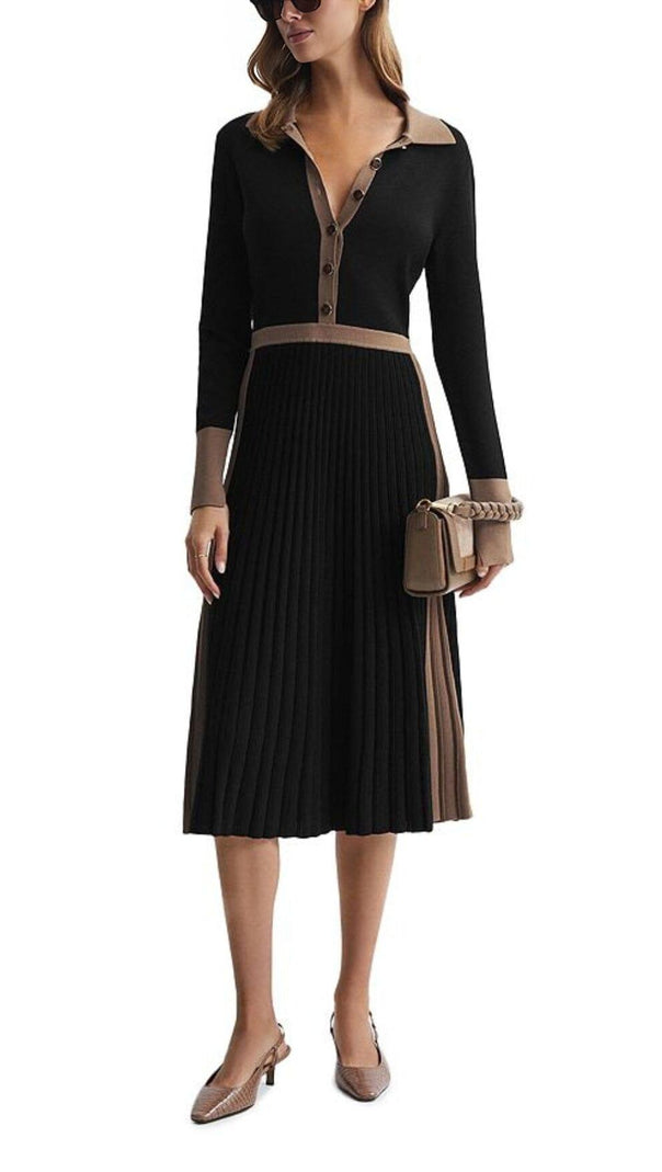 AIIZIE MIA COLOR BLOCKED KNIT DRESS - product image