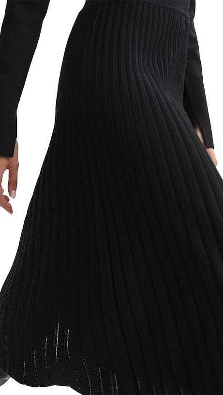 MIA PLEATED KNIT DRESS