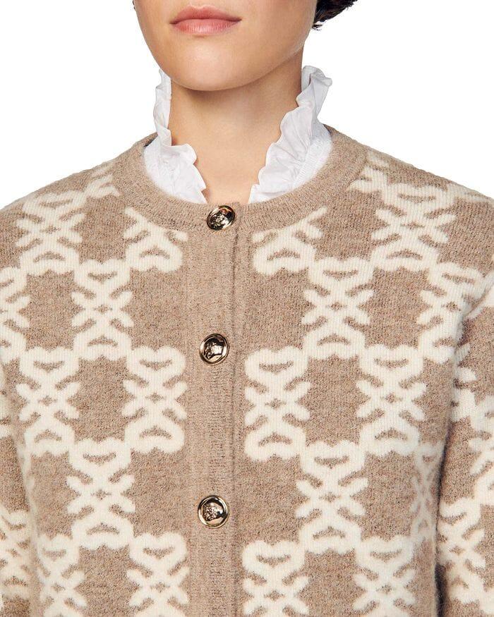 AIIZIE MONO JACQUARD COAT CARDIGAN - product image