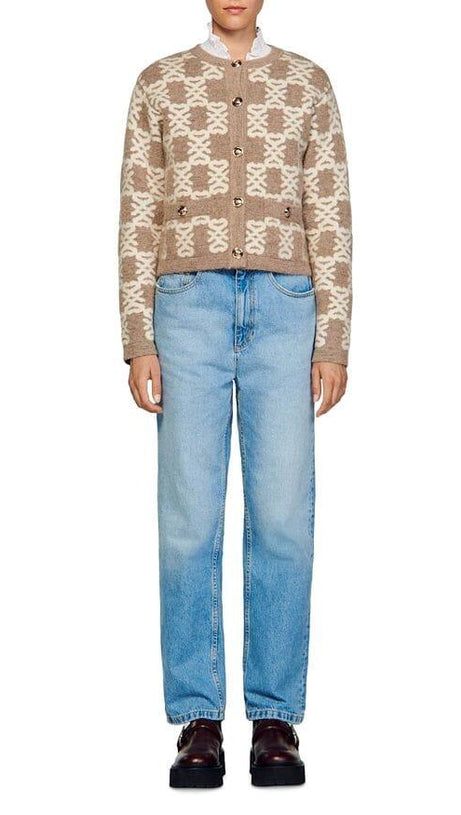 MONO JACQUARD COAT CARDIGAN