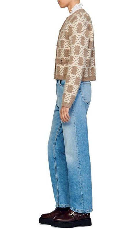 MONO JACQUARD COAT CARDIGAN