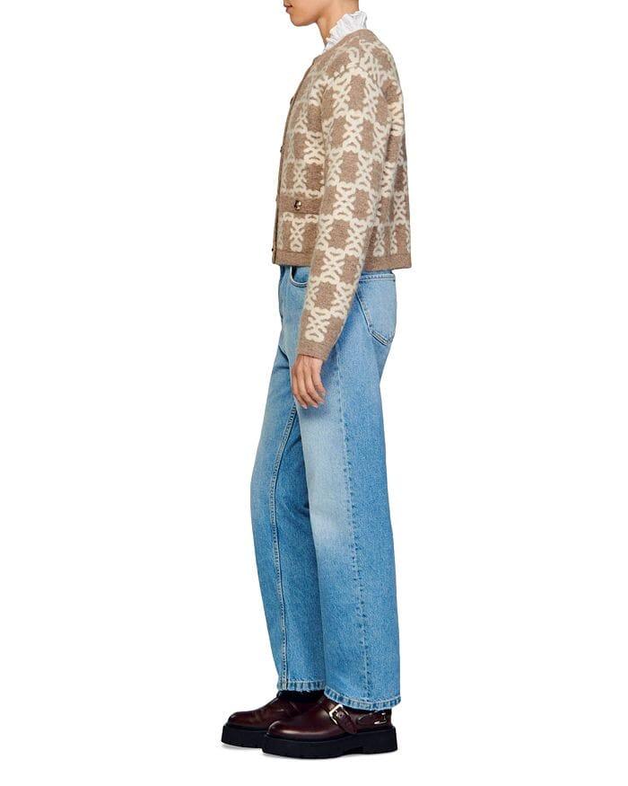 AIIZIE MONO JACQUARD COAT CARDIGAN - product image