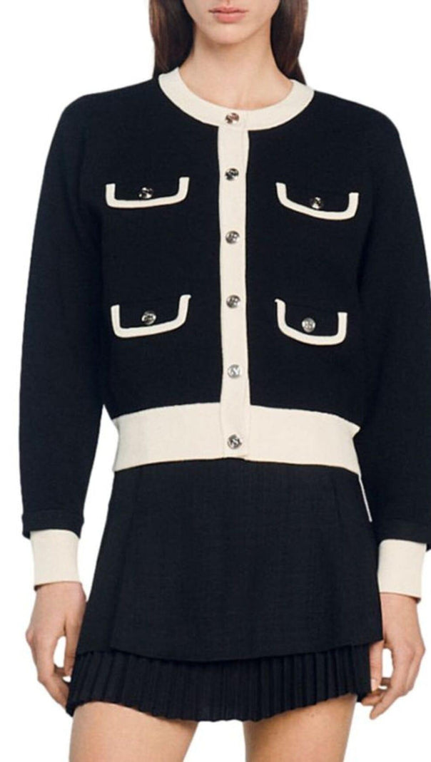 AIIZIE MURCIE FLAP POCKET CARDIGAN SWEATER - product image