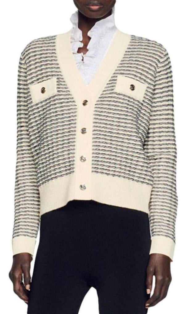 OCTOBRE STRIPED CARDIGAN