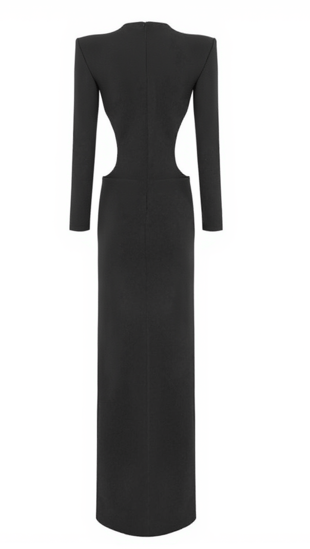 AIIZIE ELETTRA CUTOUT CRYSTAL SPLIT BANDAGE DRESS - product image