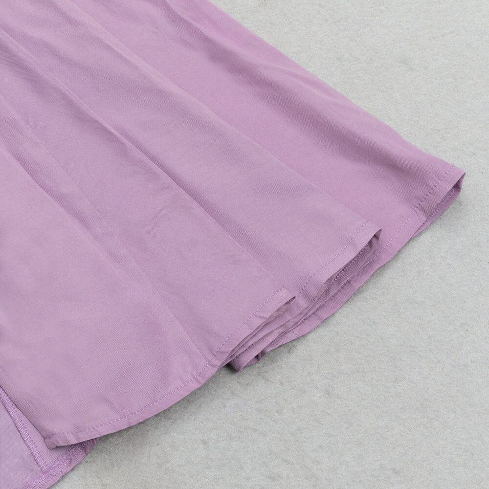AIIZIE OFF-THE-SHOULDER PLEATED SLIT RUFFLED MAXI DRESS - product image