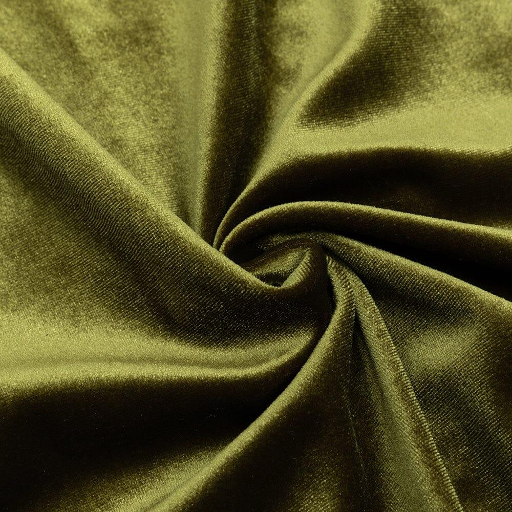 AIIZIE OLIVE GREEN MESH VELVET SLIT HIP-HUGGING DRESS - product image
